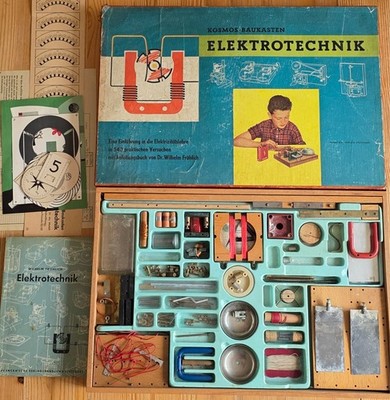 Kosmos-Baukasten Elektrotechnik 50er Jahre mit Anleitung von Dr. W. Fröhlich