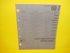 1968 Austin Healey 3000 Triumph Spitfire Mg Mgb Motorola Am Radio Service Manual
