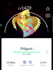 Shiny Pidgeot Mega Background - Pokémon Trade Go 20k Dust