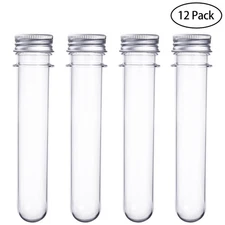 Plastic Test Tube Bath Salt Container Sample Tubes with Caps Scientific