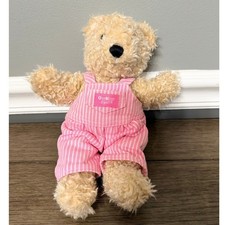 Vintage Eden Osh Kosh B'Gosh Plush Bear with Pink Striped Overalls