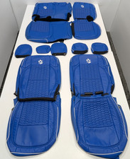 For Jeep Wrangler 4 Door Sport Sahara 2018-2023 Blue Leather Seat Covers Rj15 For Jeep Wrangler 4 Door Sport Sahara 2018-2023 Blue Leather Seat Covers Rj15