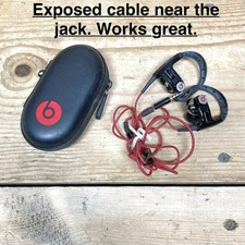 Original Beats by Dr. Dre Powerbeats 1st Gen Wired Sports Earbuds Red WORKS