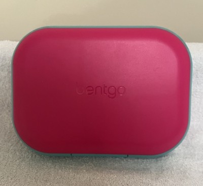 Bentgo Kids Lunch Box Hot Pink Teal Ice Pack Snap Close Compartments Dividers