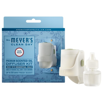 #ad Mrs Meyer#x27;s Clean Day Scented Oil Starter Kit 1 Warmer 1 Refill Rain Water $12.99