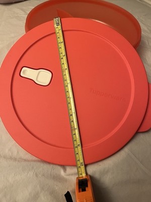 Tupperware Microwave Reheatable Divided Plate with Lid   Red 2-Piece Set   USA