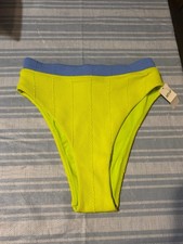 Aerie Swimsuit Bottoms Textured  High-Cut Cheeky  Size Small  NWT
