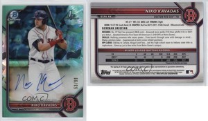 2022 Bowman Sapphire Edition Chrome Prospects Aqua /99 Niko Kavadas Auto