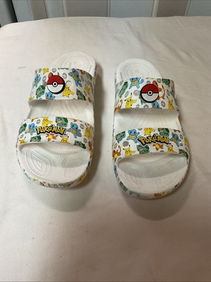 Crocs Pokemon Nintendo Sandal Men's Size 12 White Multicolor Slide