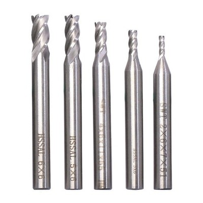 5pcs Set CNC Carbide HSS 4 Flute End Milling Cutter Slot Drill Bit Set 26mm