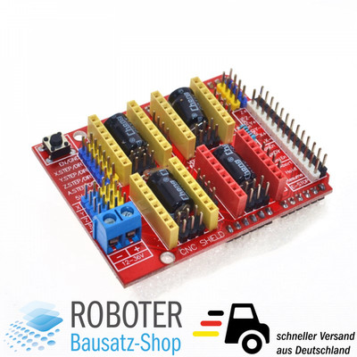 CNC Shield V3 Schrittmotor Treiber Board kompatibel mit Arduino UNO 3D-Druck