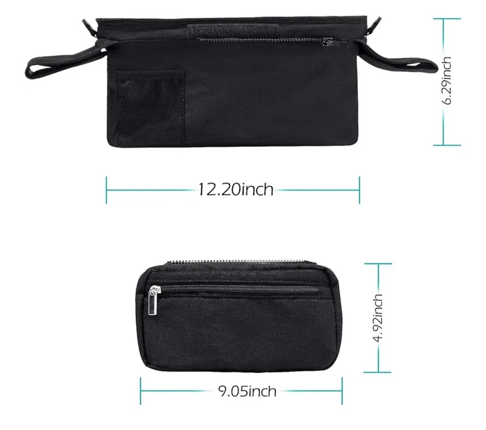 Organizador de cochecito universal Momcozy con portavasos aislante. Foto 3 de 4