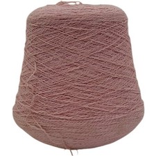 Vintage Light Pink Yarn for Knitting Weaving Crochet Craft Projects Cone Yarn