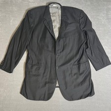 Brioni Mens Super 150s Wool Blazer Black Pinstripe 2 Button Sport Coat Italy 48