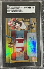 2023 Panini Chronicles D.P. Jahmyr Gibbs Gold Standard RPA, SEC Logo Patch 1/1