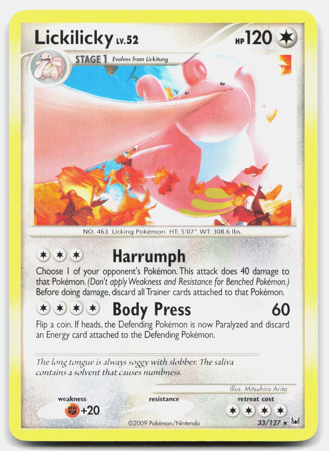 Lickilicky 33/127 Rare Platinum Pokemon Lightly Played