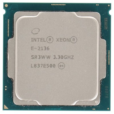 Intel Xeon E-2136 CPU 6-Core 3,3GHz 12MB 8GT/s 80W FCLGA1151 - SR3WW