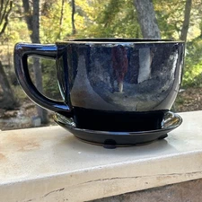 Jumbo porcelain Or Ceramic coffee mug with saucer planter No Chips Excellent ￼