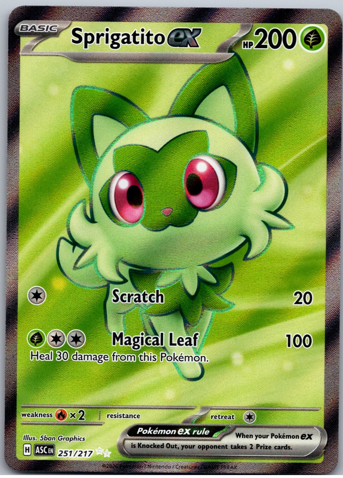 Sprigatito ex Ultra Rare ME: Ascended Heroes 251/217 NM