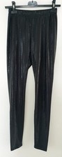 Hose Leggings schwarz Schlangen Muster Wet Look Größe S M