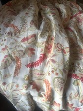 Pair of Lined Cottage Curtains Handmade in Bird & Floral Pattern Fabric
