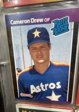 1989 Donruss - Rated Rookie Cameron Drew #30 *Denotes on Back (RC)