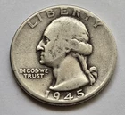 1945-D Washington Silver Quarter 25c - "Good Coin" - Free Shipping