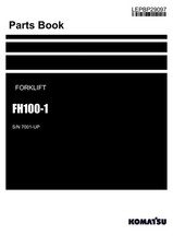Komatsu FH100-1 Forklift Truck Parts Catalog Manual SN FH100-1