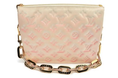 LOUIS VUITTON - Pink Pearlescent MILKY WAY COUSSIN PM Bag w/2