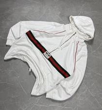Gucci S/S 2019 Quarter Zip Hoodies White Size L Rare Evelon