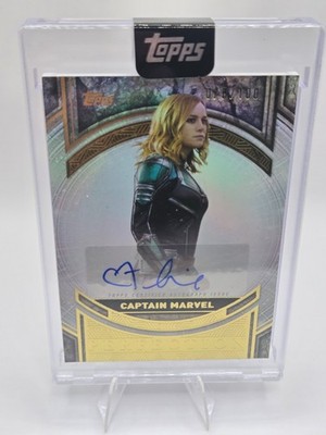 2025 Topps Marvel The Collector Brie Larson as Captain Marvel Auto 78 /100