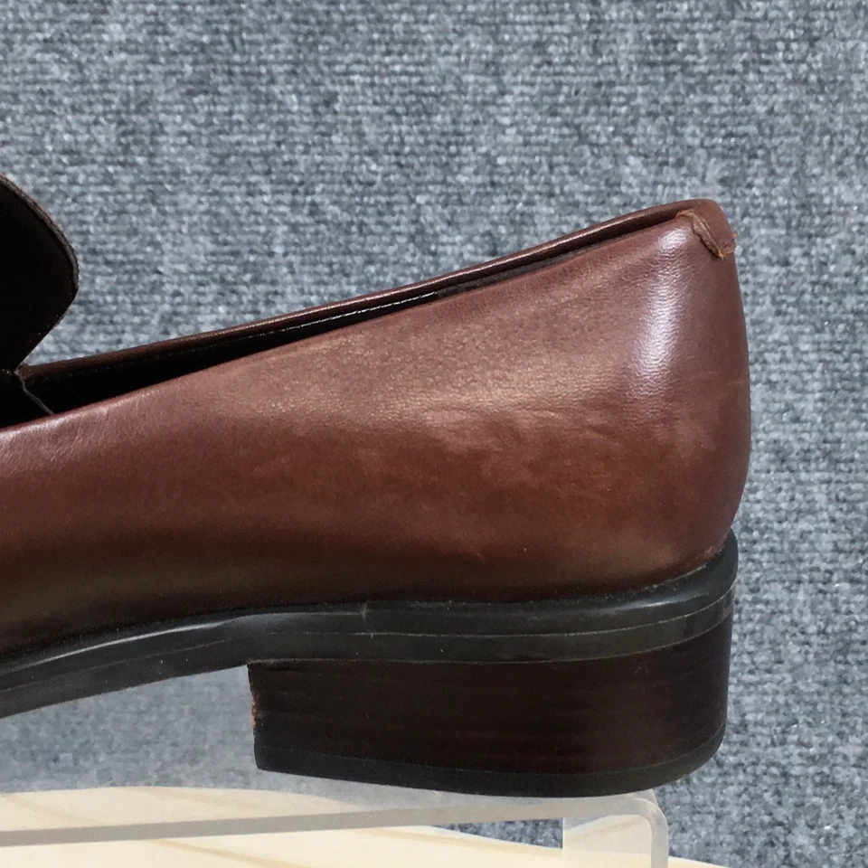 Mocasín Franco Sarto Pump Mujer 8M Marrón Boca Punta Redonda Sin Cordones Bloque Cuero Foto 4 de 4