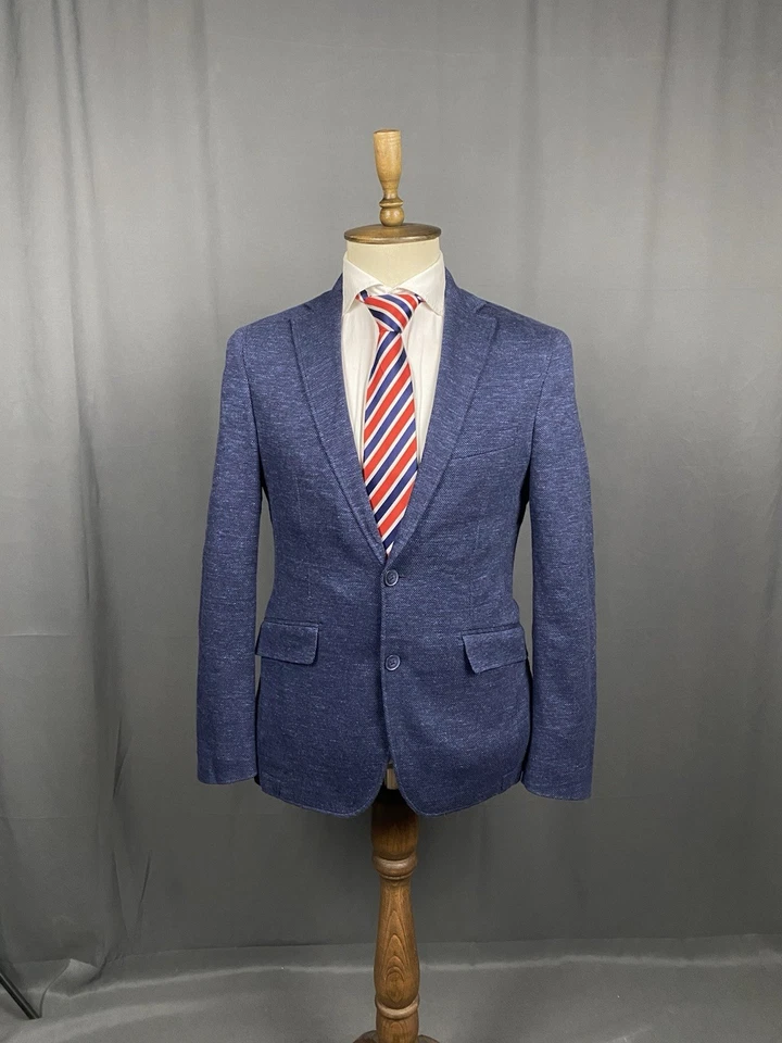 Hackett Hombre Azul Verano Blazer Chaqueta Abrigo Deportivo Talla 38R/48R - Imagen 3 de 4