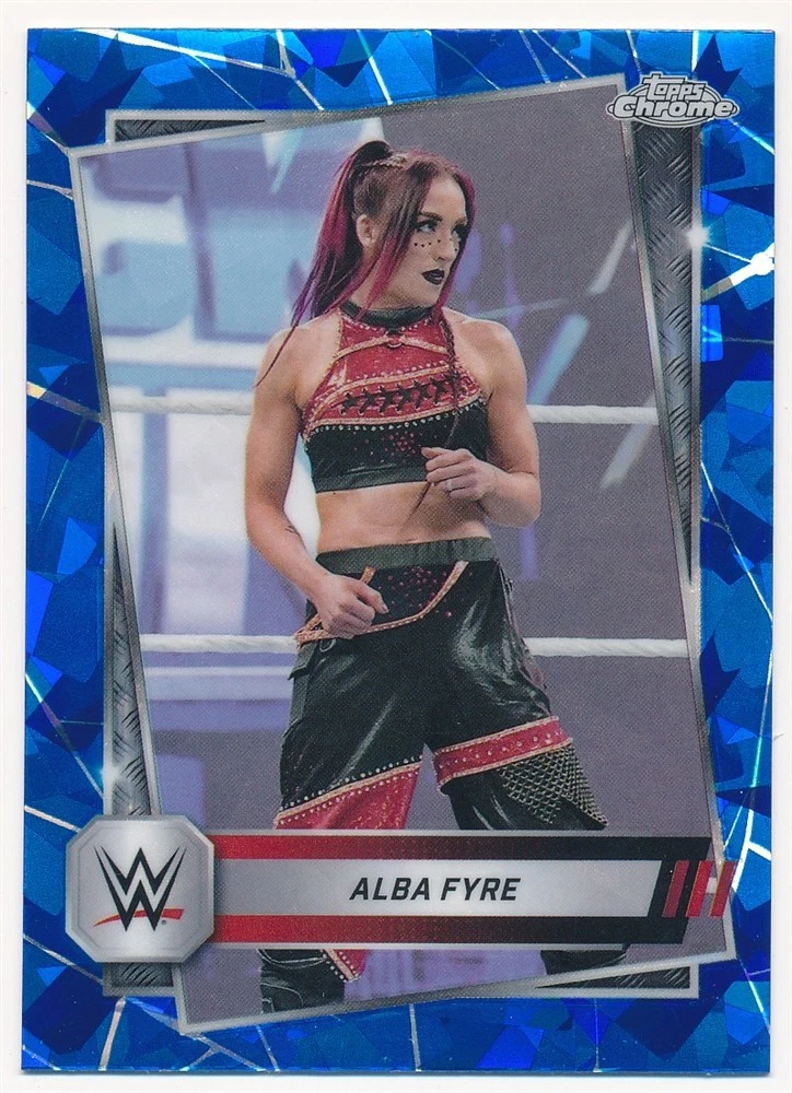 ALBA FYRE 2025 TOPPS CHROME SAPPHIRE REFRACTOR #88 WWE MINT