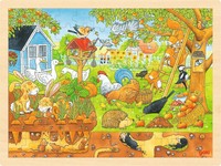 Einlegepuzzle Unser Garten üBer Und Unter Der Erde | Goki | Deutsch | Spiel