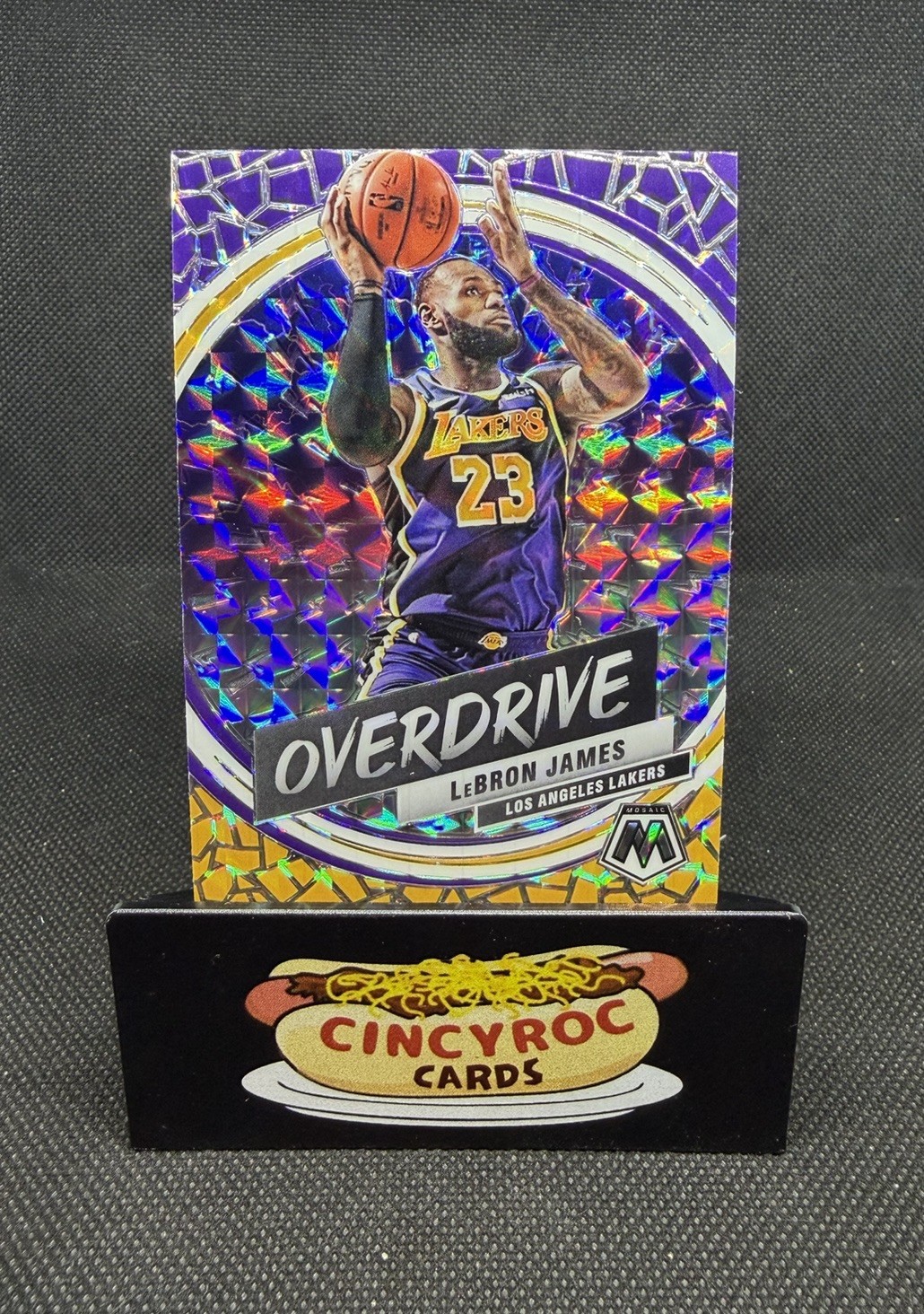 2019-20 Panini Mosaic LeBron James Overdrive #3 Mosaic Prizm