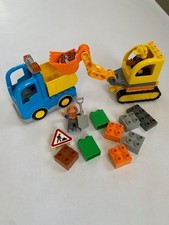 Lego Duplo Construction Truck and Tracked Excavator (10812) VGCC Complete