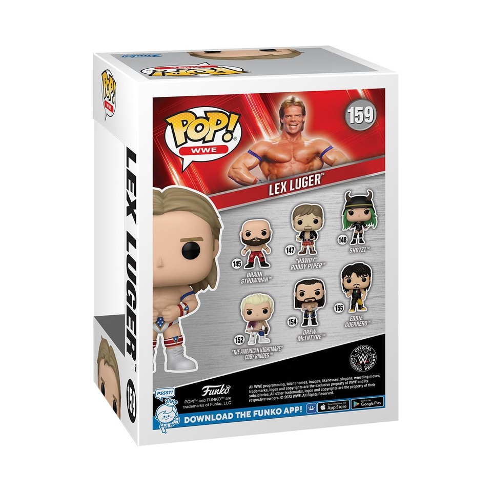 Funko Pop! WWE: WWE 94 SS - Lex Luger - Figura in Vinile da Collezione - Idea Regalo - Merchandising Ufficiale - Giocattoli per Bambini e Adulti - Sports Fans - Figura