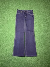 Vintage Youth 14 27x27 Bootcut Flare 60s 70s Talon Zipper Dark Wash Jeans