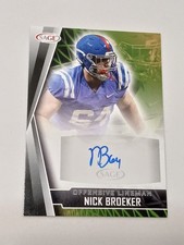 Nick Broeker Buffalo Bills 2022 Sage Certified Autograph Rookie Card #A-NB