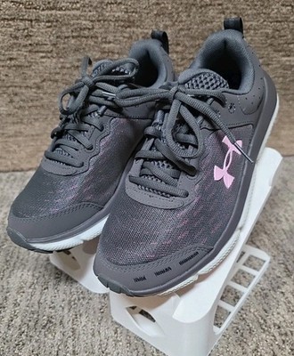 Size 8 - Under Armour Charged Assert 10 Gray Pink Great Condition