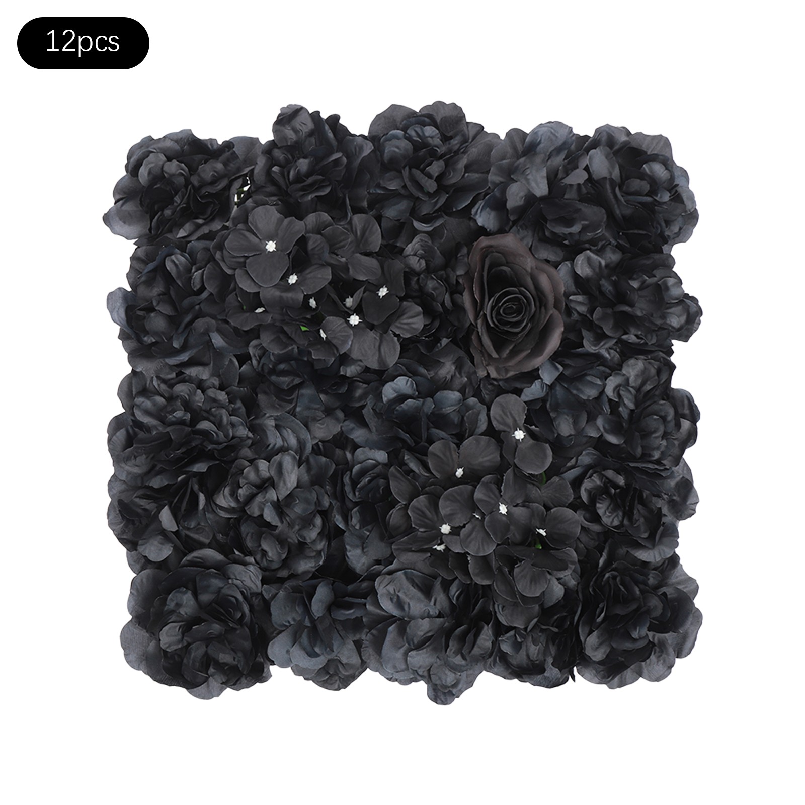 12 Pcs Flower Wall Panel, Artificial Flower Backdrop, Flower Panels For Backdrop