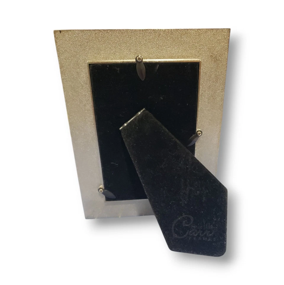 Carr Frames Picture Frame 3.5x5 Black Enamel Crystal Silver Trim Tabletop Decor - Image 3 of 3