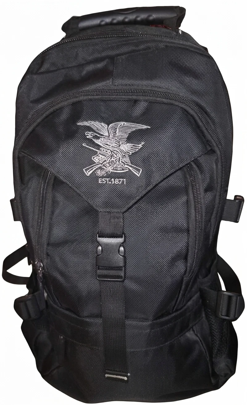 Mens Tactical Backpack Range Multi-Compartment Airgun Black Hiking Bag (S2