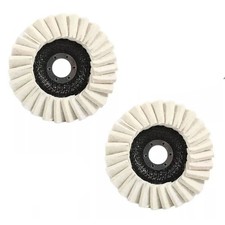 2Pcs Wool Polishing Wheel Buffing Pads Flap Disc For Metal Wood Angle Grinder