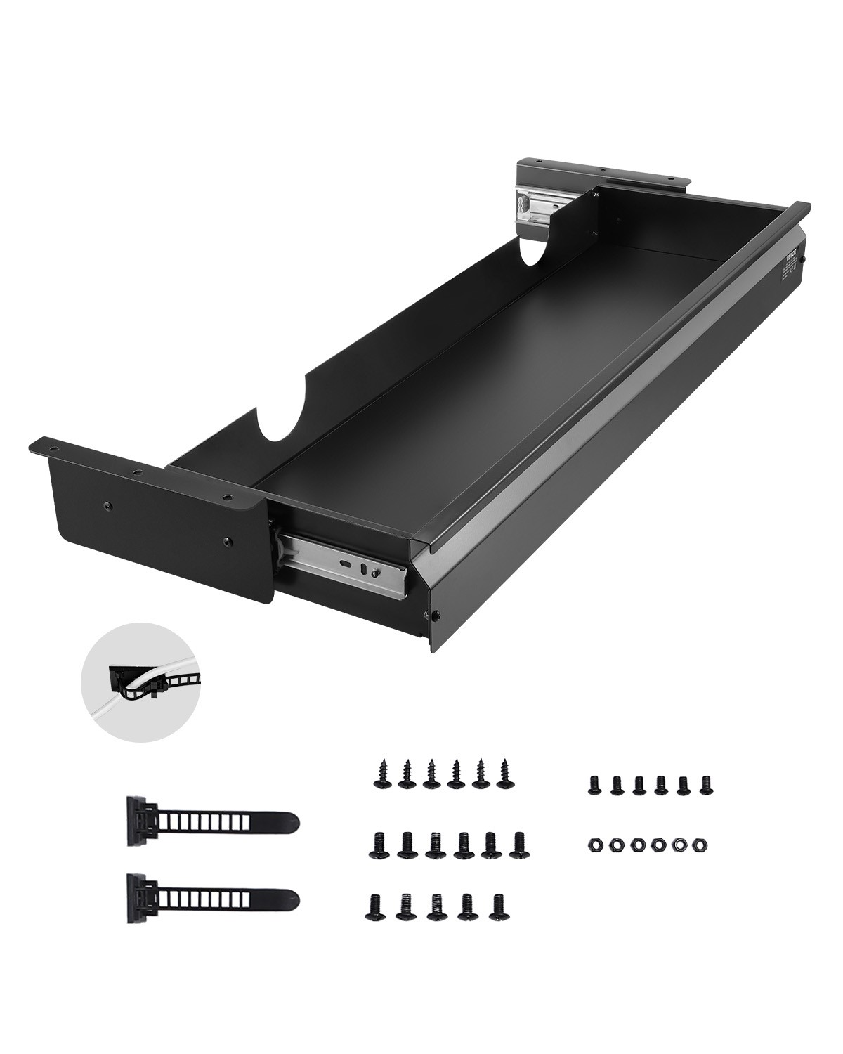 VEVOR 33 in Under Desk Drawer Organizer Slide-out Drawer Spa