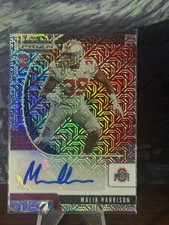 Malik Harrison  2020 Panini Prizm Draft Picks Mojo RC Auto 32/49 #186