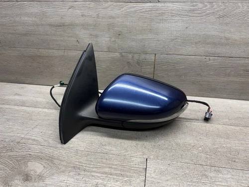 Volkswagen Mk6 GTI Driver Left Side Blue Mirror Assembly USED OEM 5K0 857 501