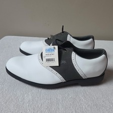 FootJoy Tour Alpha Men's steel Spiked Leather Lace-Up White/Grey 10.5M NWT