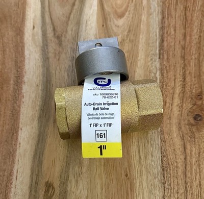 Valencia Company 78-622-01 1'' VPC Bronze Irrigation Ball Valve Auto Drain #1
